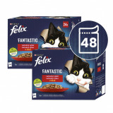 FELIX Fantastic selecție de pliculețe delicioase &icirc;n gelatină - multe pliculețe 48 x 85 g