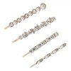 Set Agrafe De Par, Model Strasuri Margele, Culoare Aurie, Dimensiuni 5-6.5cm, 4 Bucăți, Oem