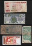 Set 5 bancnote de prin lume adunate (cele din imagini) #76, Africa