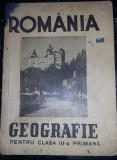 Carte veche,Manual de Geografia ROMANIEI pt.clasa a III-a primara,1946,T.GRATUIT