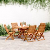 vidaXL Scaune de grădină pliante, 6 buc. 57x66x95 cm lemn masiv acacia 3214475