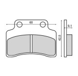 Set placute frana - CPI Aragon - Hussar - Oliver - Popcorn 50cc - Keeway Matrix 150cc - Kymco Calypso - Heroism 50-125-150cc, Oem