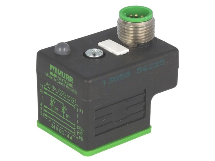 Conector cu valvă Format A 18mm 4 PIN