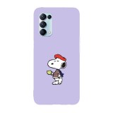Husa compatibila cu Oppo A72, Viceversa, model Snoopy the French, Silicon, TPU, Transparent, Carcasa