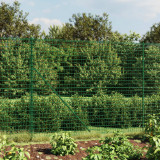 VidaXL Gard plasă de s&acirc;rmă, verde, 2x10 m, oțel galvanizat