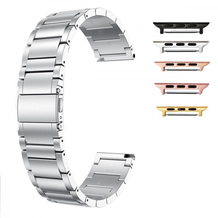 Curea din metal, compatibila Apple Watch 10, 42mm, Silver