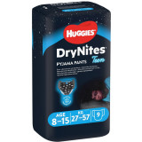 Scutece chilotel pentru noapte Huggies DryNites 8-15 yrs, Boy, 27-57kg, 9 buc