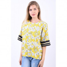 Bluza Florala Object Margret 3/4 Galben foto