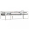 VidaXL Cadru de pat pentru copii, alb, 75x190 cm, lemn masiv de pin