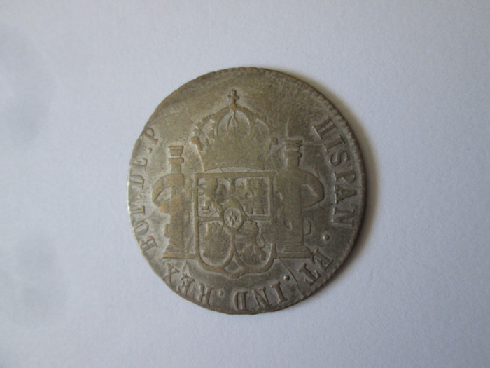 Rar! Spania 2 Reales 1547 argint/argintat jeton nasture