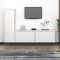 vidaXL Comode TV, 3 buc., alb, lemn masiv de pin