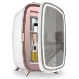 Mini Frigider pentru cosmetice Cecotec CoolingBeauty 6000 Mirror, 6l, Usa cu oglinda exterioara, lumina LED cu 3 intensitati, racire pana la 10 &ordm;C