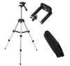 Trepied foto extensibil si reglabil, 106 cm, 4 sectiuni, aluminiu si plastic, negru/argintiu, Oem