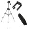 Trepied foto extensibil si reglabil, 106 cm, 4 sectiuni, aluminiu si plastic, negru/argintiu