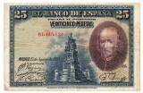 Spania 25 Pesetas 1928 P-74 Seria 1445124