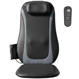 HOMCOM Scaun de Masaj cu &Icirc;ncălzire, Shiatsu și Frăm&acirc;ntare pentru Spate, Vibrație pentru Șolduri și Coapse, Negru | Aosom Romania