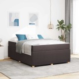 VidaXL Cadru de pat Altele Maro &icirc;nchis 140 x 200 cm țesătură