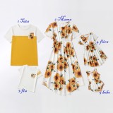 Set pentru intreaga familie - Floarea soarelui (Marime Disponibila: Marimea XL,