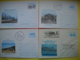 HOPCT PLIC NR 638 SET 4 PLICURI GARI DIN -ROMANIA-TREN