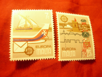 Serie Malta 1979 Europa CEPT - Aviatie , 2 valori foto