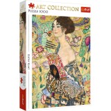PUZZLE TREFL 1000 ART COLLECTION GUSTAV KLIMT DOAMNA CU EVANTAI