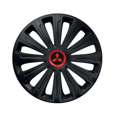 Set 4 capace roti Negre Cu Inel Rosu Trend R14 Compatibil Cu Mitsubishi foto