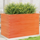 VidaXL Jardinieră grădină, maro ceruit, 110x60x68,5 cm, lemn masiv pin