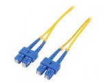 Patch cord fibră optică SC/UPC 1m LSZH galben, QOLTEC