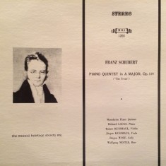 Vinil LP # Franz Schubert - Mannheim Piano Quintet* &lrm;&ndash; Piano Quintet in A Major, Op.114 ("The Trout") (VG+)