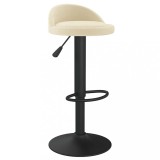 Cumpara ieftin Scaun de bar, crem, catifea