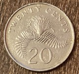 C50 - Moneda foarte veche - Singapore - 20 centi - 1990