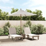 VidaXL Umbrelă soare de grădină st&acirc;lp din lemn nisipiu 198x198x231 cm