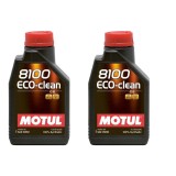 Pachet 2 litri ulei Motul 8100 ECO-CLEAN 0W30 , Protectie completa E i performanta pentru motoare moderne