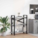 VidaXL Raft pentru cărți Gri Sonoma 100 x 33,5 x 102 cm Lemn compozit 883949