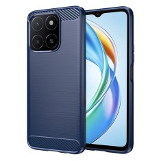Husa Honor X5b Techsuit Carbon Silicone, albastru foto