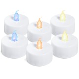 Lumanari tip Pastila LED cu Baterie de Diferite Culori &Oslash;4x4cm - 6buc, CMCLASS