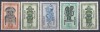 DB1 Colonii Congo Belgian Masti Supratipare RARE R. Populaire 5 v. MNH, Nestampilat