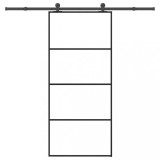 vidaXL Ușă glisantă cu set feronerie, 90x205 cm, sticlă ESG/aluminiu