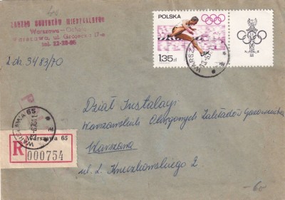 FILATELIE TEMATICA - PLIC POLONIA TEMATICA JOCURILE OLIMPICE foto