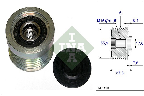 INA 535 0072 10 Sistem roata libera, generator