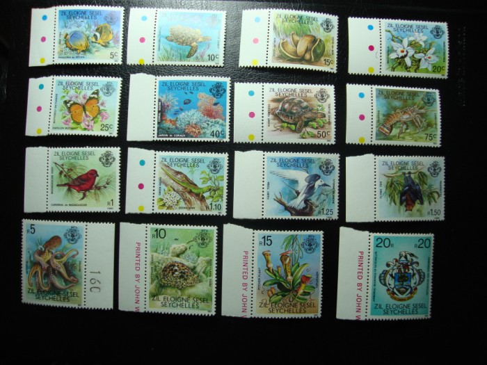SEYCHELLES ZIL ELOIGNE SESEL 1980 FAUNA SERIE MNH