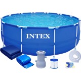 Piscina cadru metalic Intex, 366&times;76 cm, 6.500 litri, cu toate accesoriile Household NewTrend