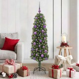 vidaXL Brad de Crăciun artificial Verde 150 cm PVC și oțel și plastic 3394936