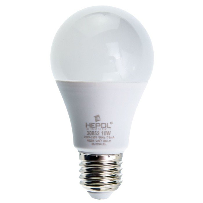 Bec LED Hepol clasic A60 E27 10W 900lm lumina neutra 4000 K