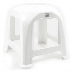 Taburet Step Plastic Alb (34 X 34 x 31 cm) foto