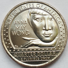 25 cents / quarter dollar 2022 USA, Anna May Wong, lit. P