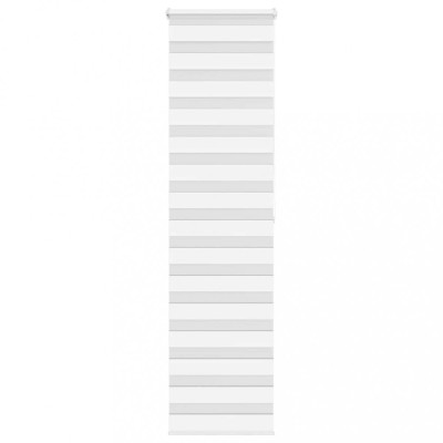 vidaXL Jaluzea tip zebra alb lățime țesătură 50,9 cm poliester foto