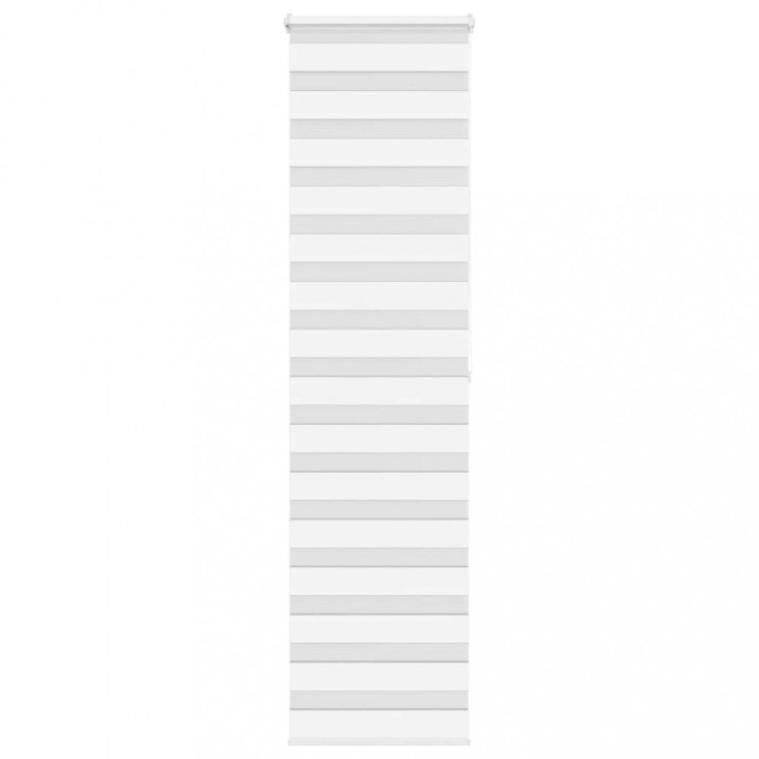 vidaXL Jaluzea tip zebra alb lățime țesătură 50,9 cm poliester