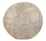 Cumpara ieftin Vaza Eclips, Mauro Ferretti, 48x13x44.5 cm, polirasina, auriu/alb