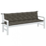 Gossi perna banca de gradina 2buc melanj gri inchis 200x50x7cm textil